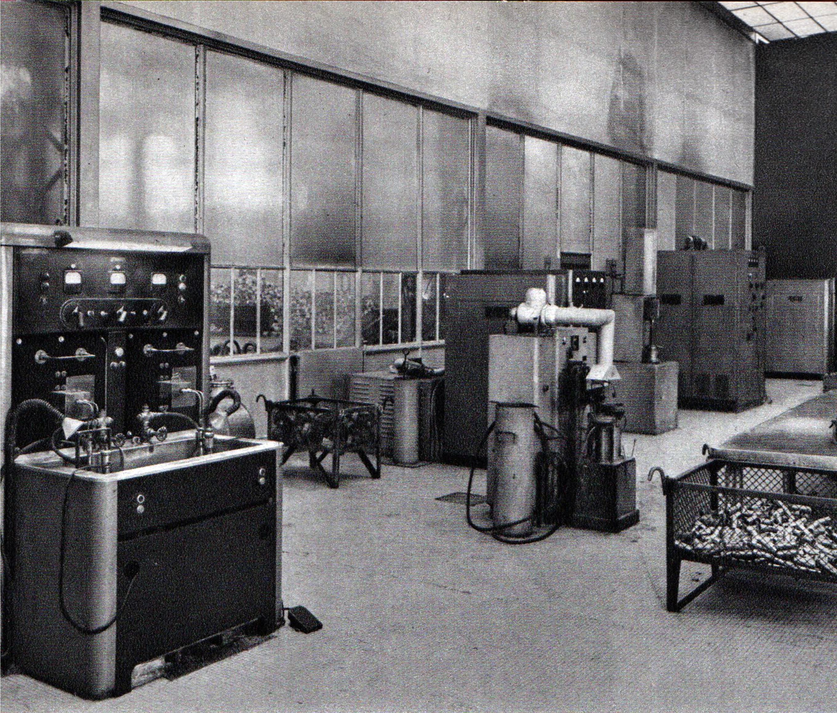 High-frequency induction hardening generators in the heat-treatment bay, Innocenti Works