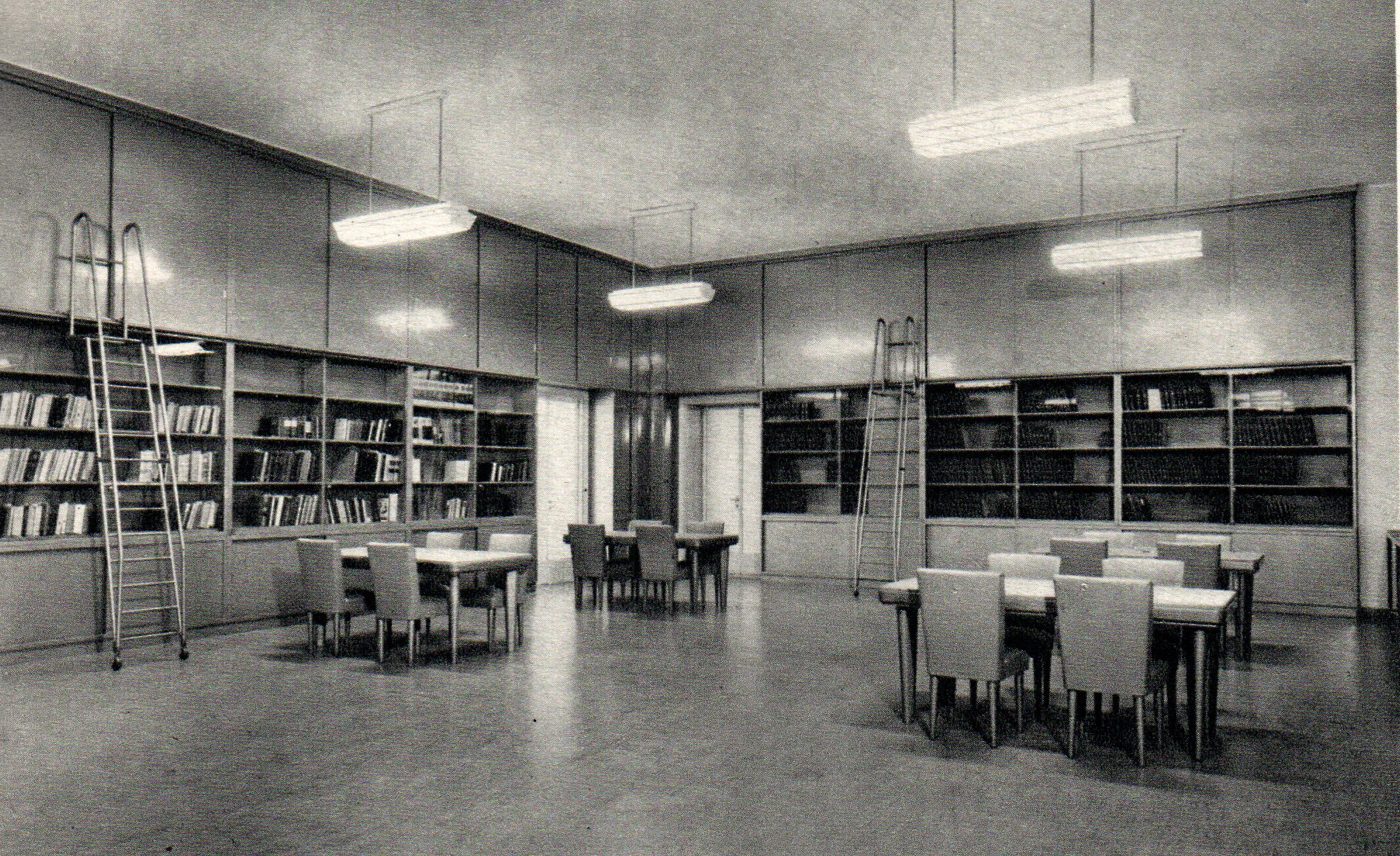 Library inside the Centro Studi at the Innocenti Works