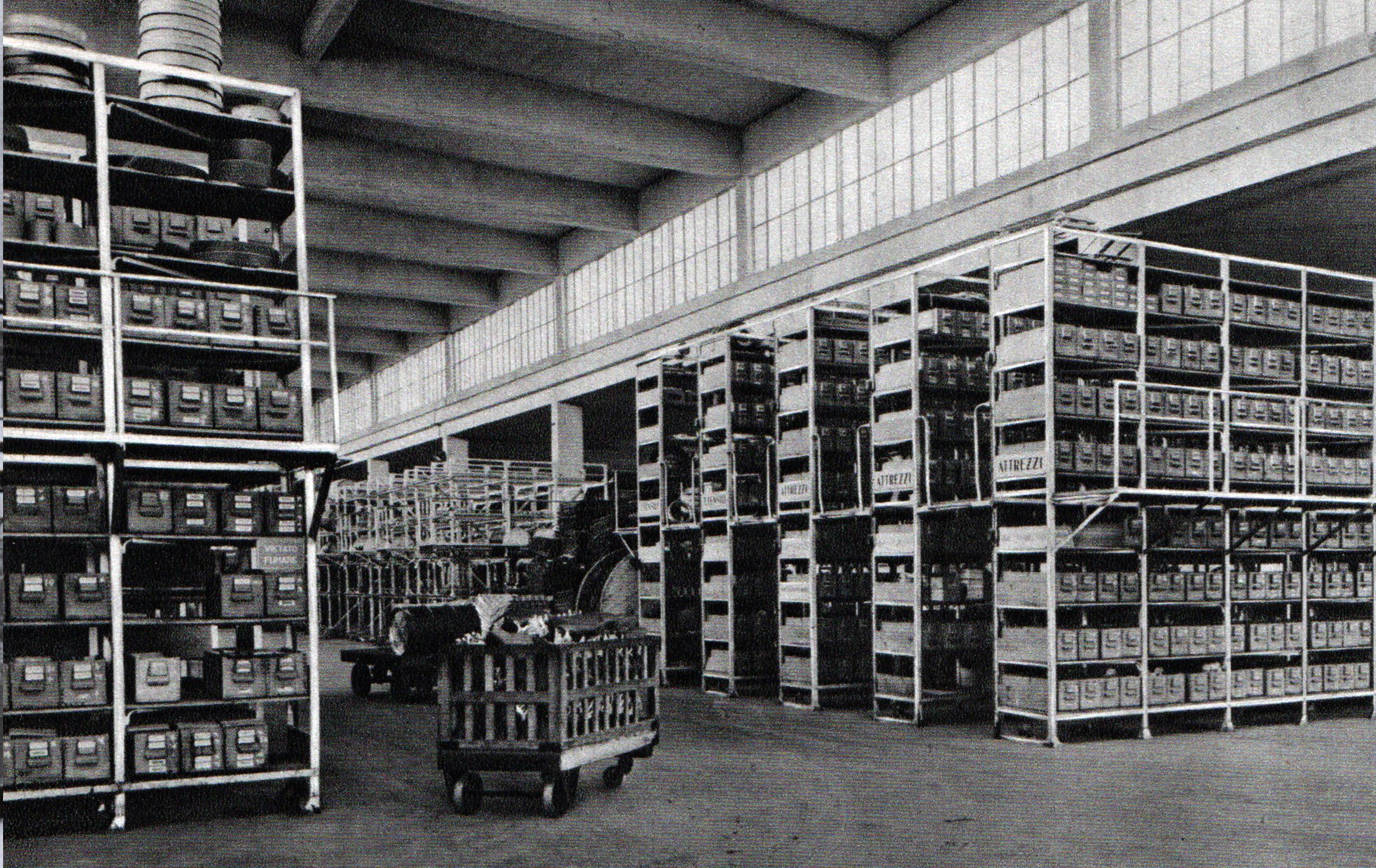 Tool and parts warehouse at the Innocenti Works