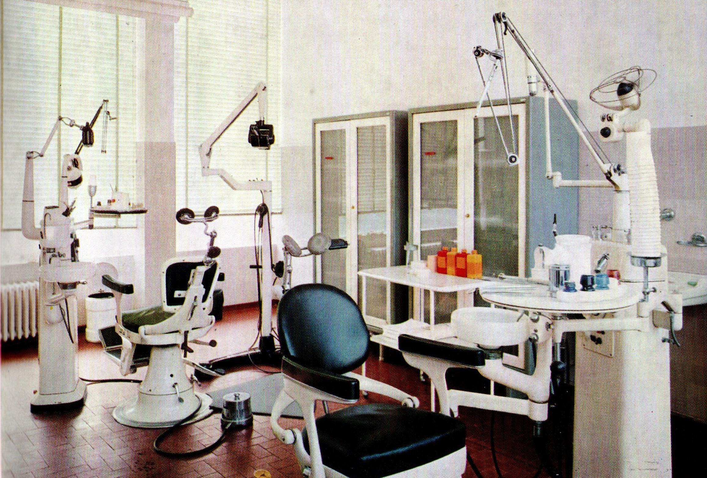 Dental treatment room at the Innocenti factory medical centre, Lambrate