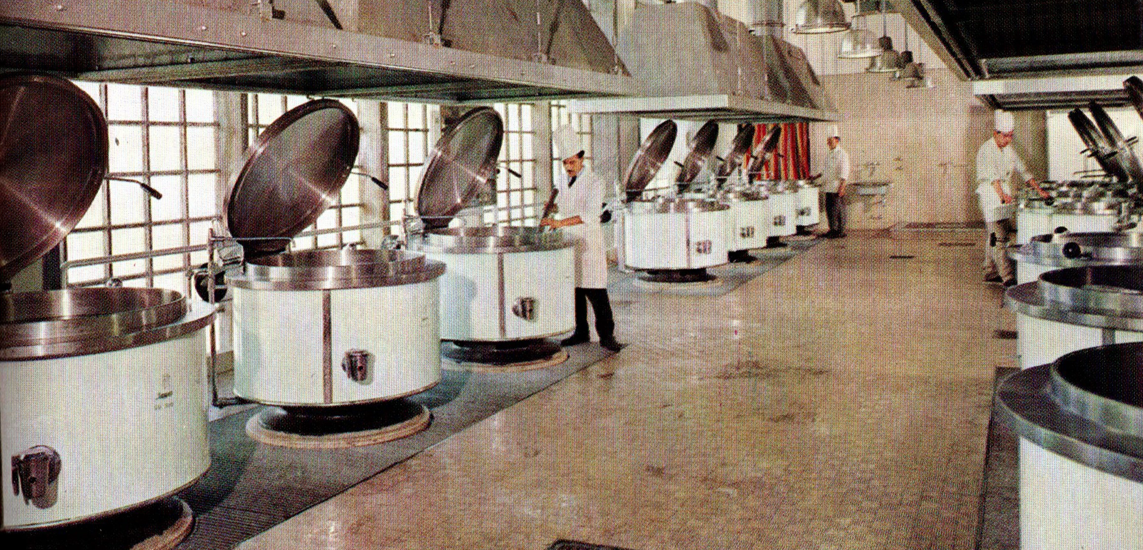 Industrial kitchens of the Innocenti factory canteen at Lambrate