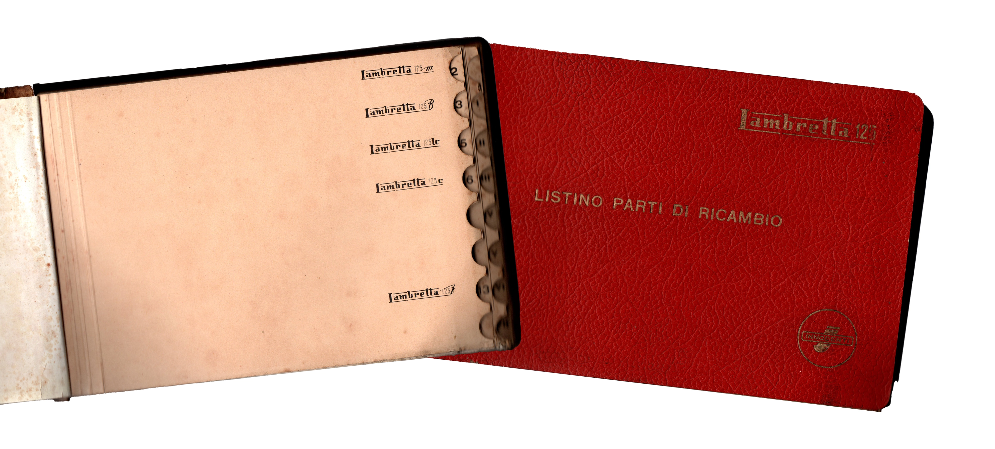 Innocenti Lambretta spare parts list binder, Edition 3, 1951
