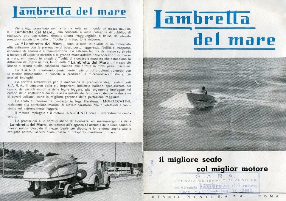 Lambretta del Mare brochure spread